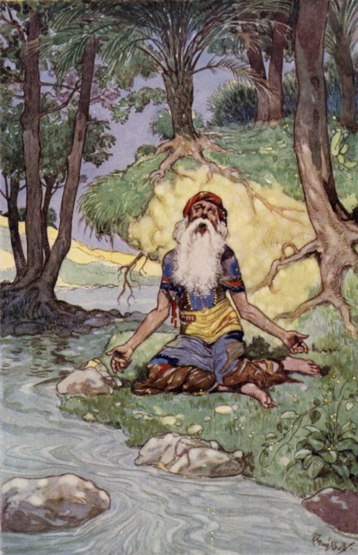 O Velho do Mar (cor litho) de René Bull