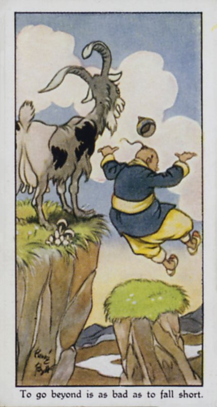 Ir além é tão mau quanto ficar aquém (cor litho) de René Bull