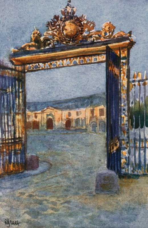 Portal do Palácio e Grand Stables, Versalhes de Rene Binet