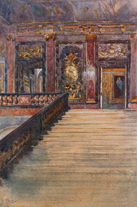 Escadaria de mármore, Versalhes de Rene Binet