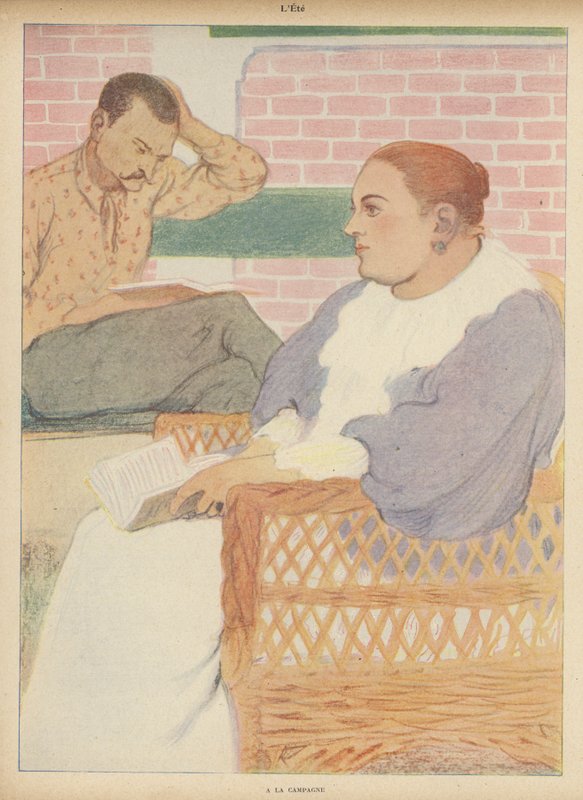 Verão: no Campo (cor litho) de Rene George Hermann Paul
