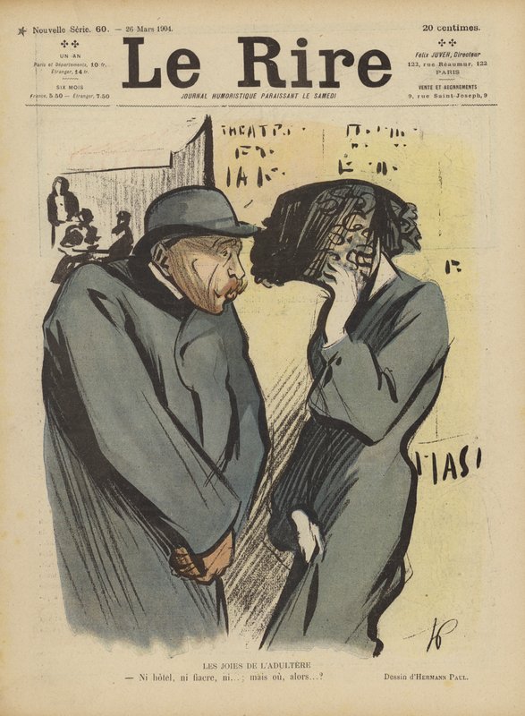 As alegrias do adultério. Ilustração para Le Rire de Rene George Hermann Paul
