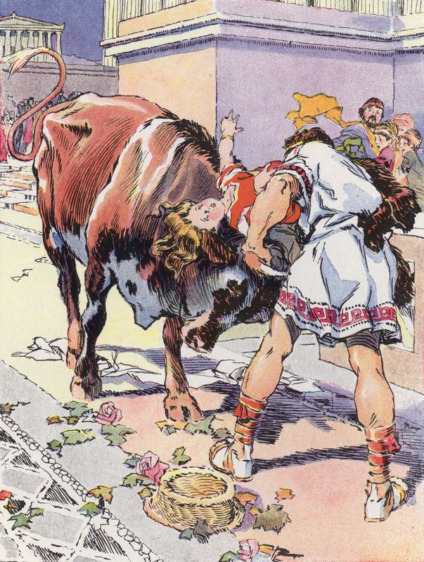 Uma Pequena Ateniense do Século de Péricles (cor litho) de Rene Vincent
