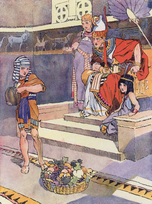 Uma Pequena Egípcia sob Ramsés II (cor litho) de Rene Vincent
