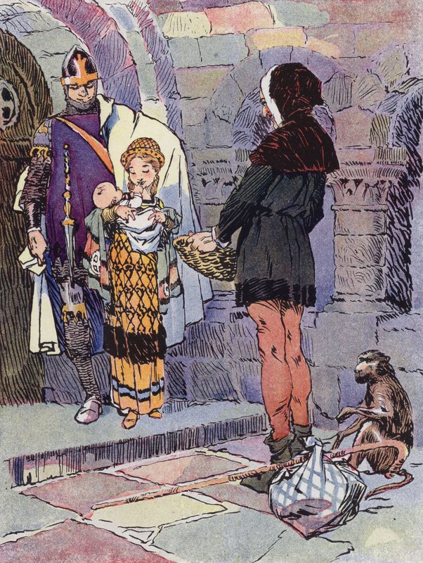 A Little Girl from the Old Times (cor litho) de Rene Vincent