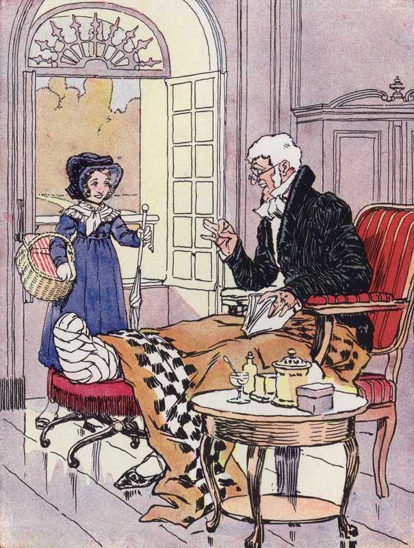 A Little Girl under the Restoration (cor litho) de Rene Vincent