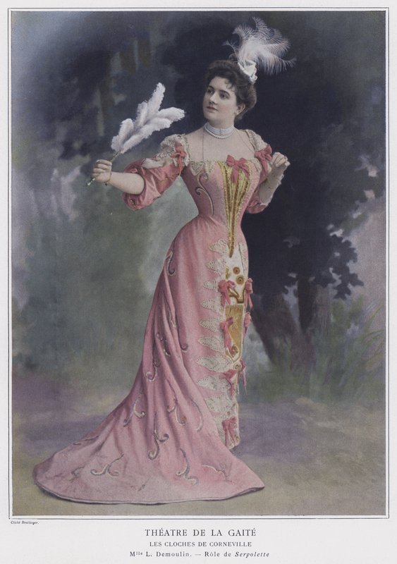 Leo Demoulin como Serpolette em The Bells of Corneville (foto colorida) de Reutlinger Studio