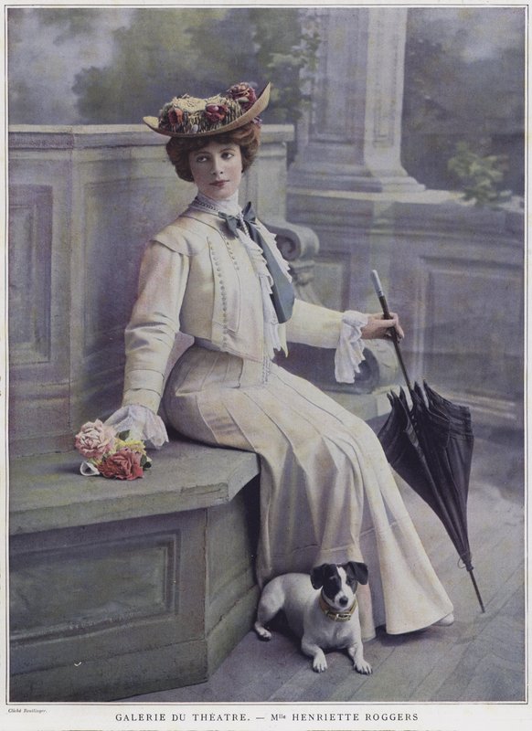 Henriette Roggers, atriz francesa (foto colorida) de Reutlinger Studio