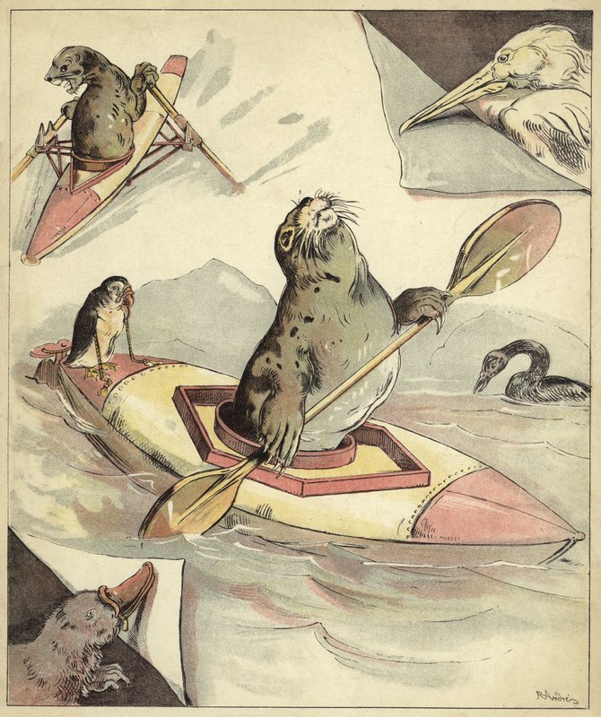 Seal canoagem (cromolito) de Richard Andre
