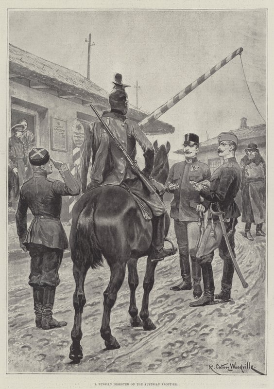 Um desertor russo na fronteira austríaca de Richard Caton Woodville junior