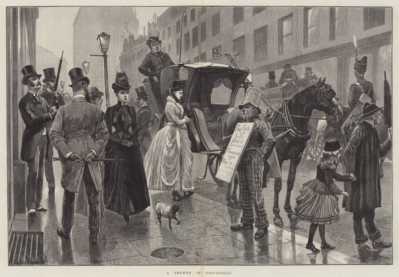 Um chuveiro em Piccadilly de Richard Caton Woodville junior