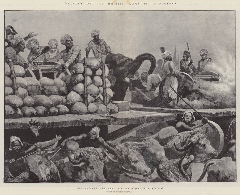 Batalhas do Exército Britânico, Plassey de Richard Caton Woodville junior