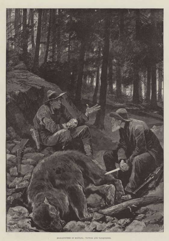 Bear-Hunters em Montana, vencedores e vencidos de Richard Caton Woodville junior