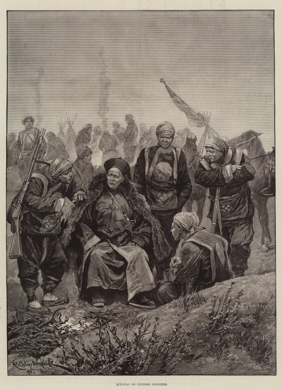 Bivaque de soldados chineses de Richard Caton Woodville junior