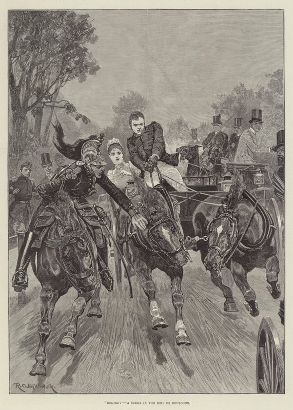 Aparafusado! Uma cena no Bois de Boulogne de Richard Caton Woodville junior