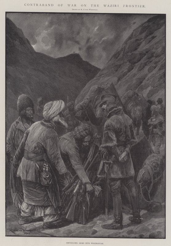Contrabando de Guerra na Fronteira Waziri de Richard Caton Woodville junior
