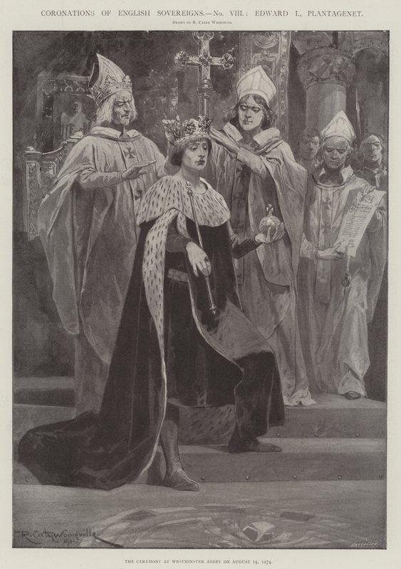 Coroações dos soberanos ingleses, Edward I, Plantagenet de Richard Caton Woodville junior