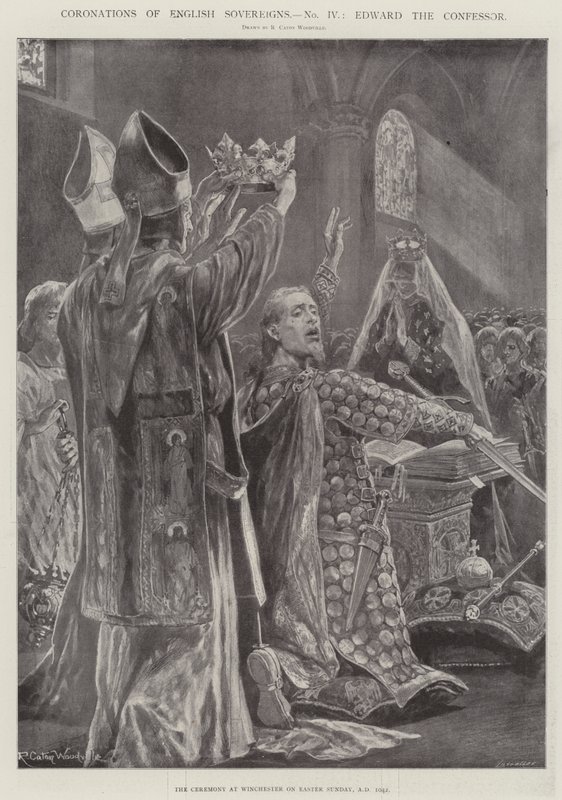 Coroações dos soberanos ingleses, Edward o Confessor de Richard Caton Woodville junior