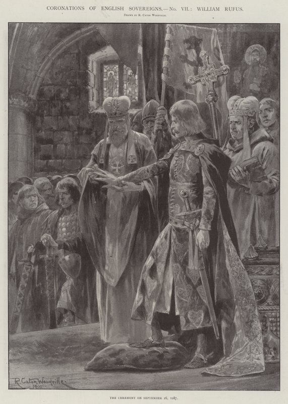 Coroações dos soberanos ingleses, William Rufus de Richard Caton Woodville junior