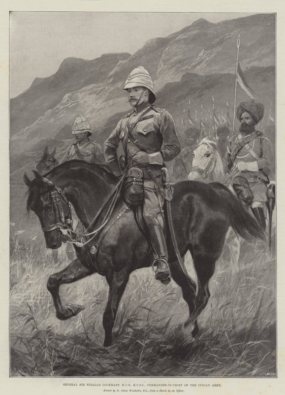 General Sir William Lockhart, KCB, KCSI, Comandante-em-Chefe do Exército Indiano de Richard Caton Woodville junior