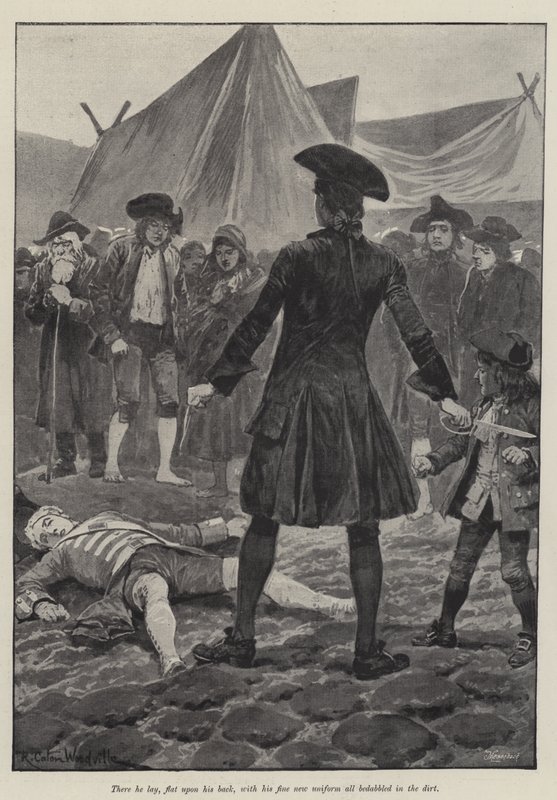 Ilustração para um coronel do Império, por Emily Lawless de Richard Caton Woodville junior