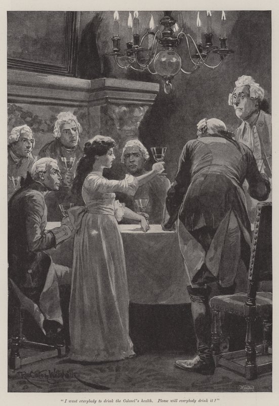 Ilustração para um coronel do Império, por Emily Lawless de Richard Caton Woodville junior