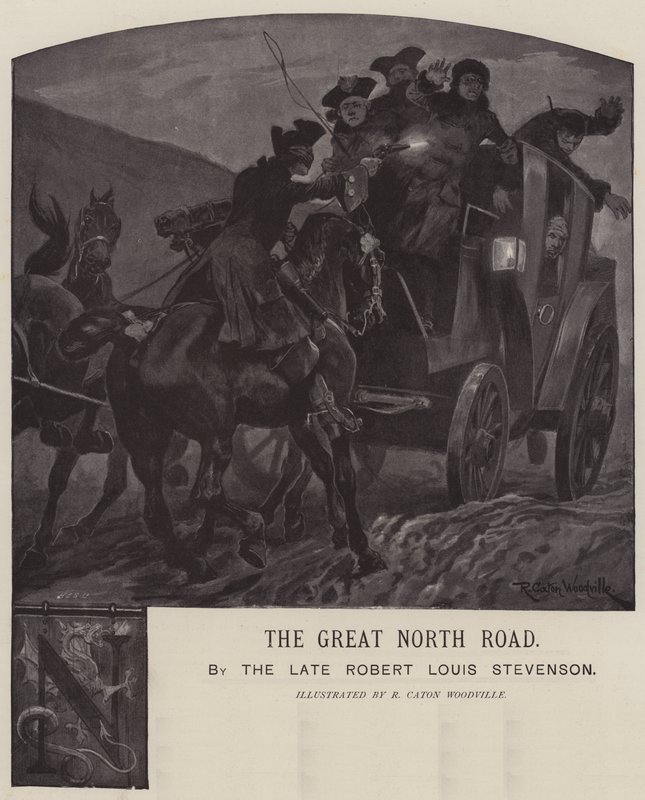 Ilustração para The Great North Road, de Robert Louis Stevenson de Richard Caton Woodville junior