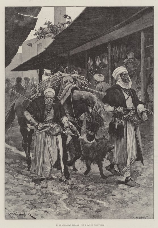 Em um bazar albanês de Richard Caton Woodville junior