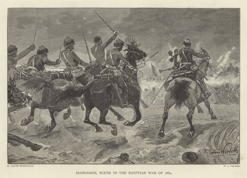 Mahsameh, cena na guerra egípcia de 1882 de Richard Caton Woodville junior