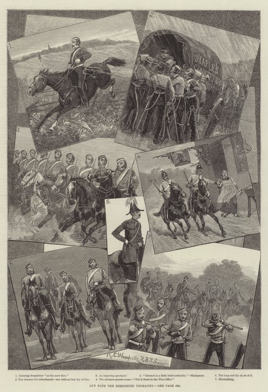 Fora com o Yeomanry de Berkshire de Richard Caton Woodville junior