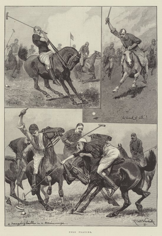 Polo jogando de Richard Caton Woodville junior