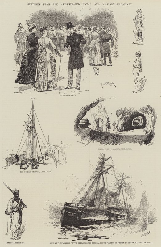 Esboços da Revista Naval e Militar Ilustrada de Richard Caton Woodville junior