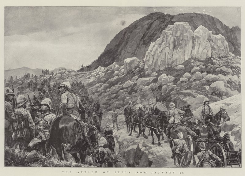 O ataque a Spion Kop, 24 de janeiro de Richard Caton Woodville junior