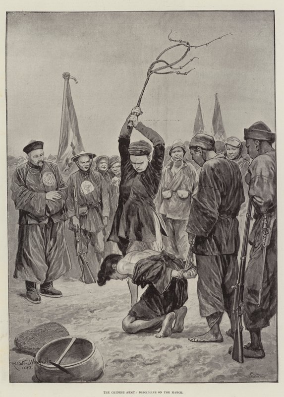O Exército Chinês, Disciplina no Março de Richard Caton Woodville junior