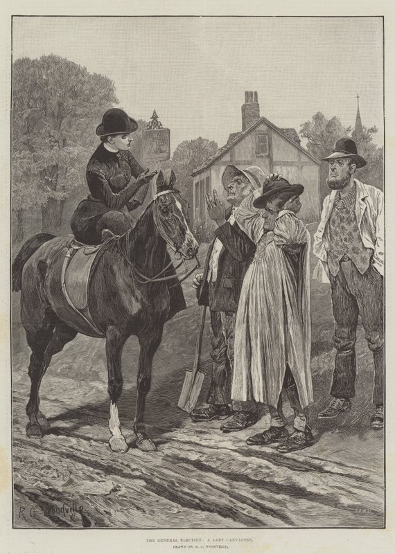 A eleição geral, uma senhora colportora de Richard Caton Woodville junior