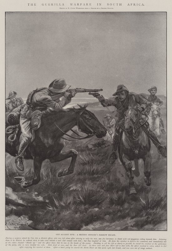A guerra de guerrilha na África do Sul de Richard Caton Woodville junior