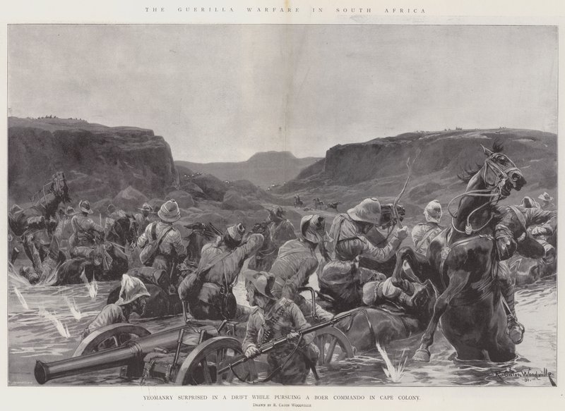 A guerra de guerrilha na África do Sul de Richard Caton Woodville junior