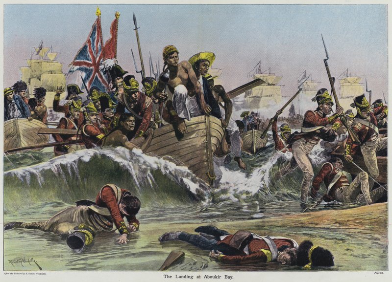 O desembarque na baía de Aboukir de Richard Caton II Woodville