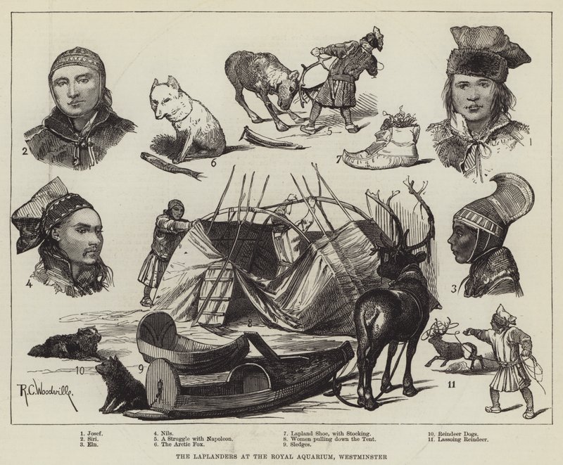 Os Lapões no Royal Aquarium, Westminster de Richard Caton Woodville junior