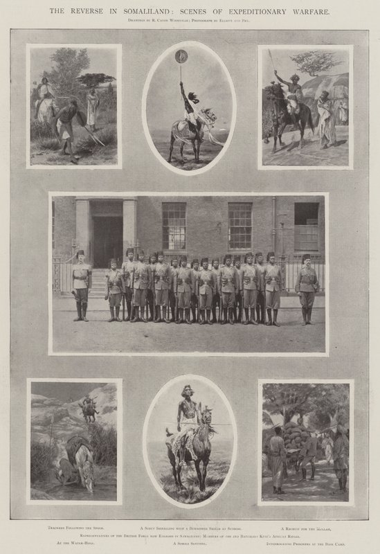 O reverso na Somalilândia, cenas de guerra expedicionária de Richard Caton Woodville junior