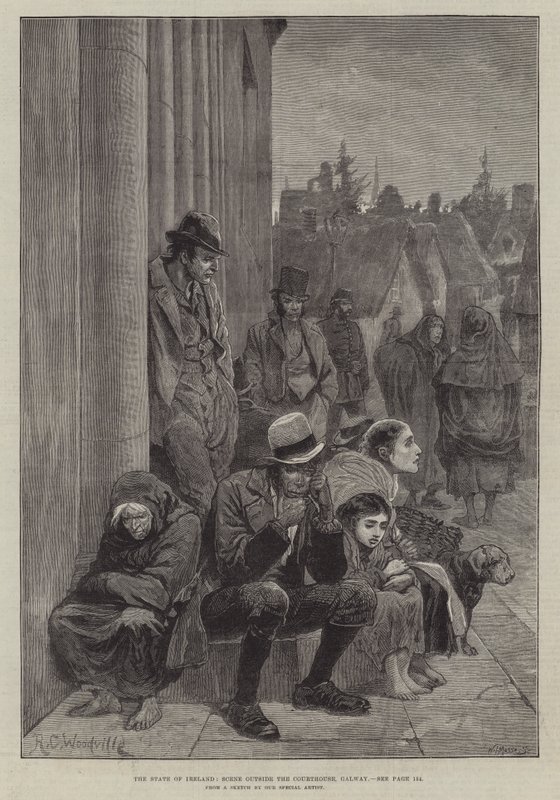 O, estado, de, irlanda, cena, exterior, a, corte judicial, galway de Richard Caton Woodville junior