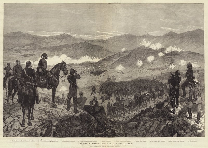 A Guerra na Armênia, Batalha de Kizil-Tepe, 25 de agosto de Richard Caton Woodville junior