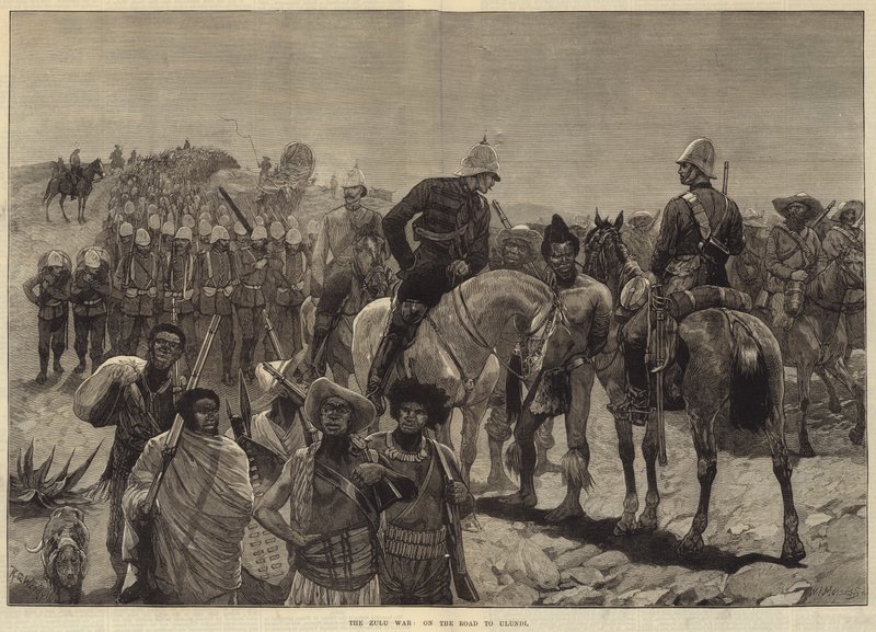 A Guerra Zulu, na estrada para Ulundi de Richard Caton Woodville junior