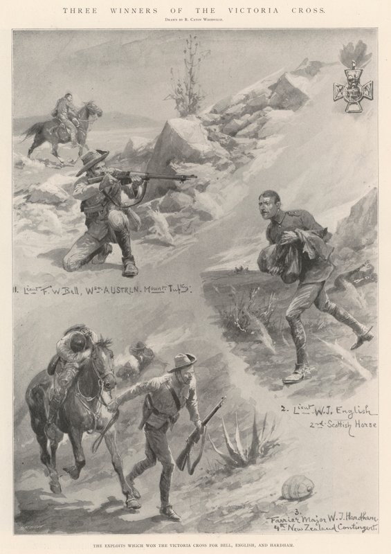Três vencedores da Victoria Cross de Richard Caton Woodville junior