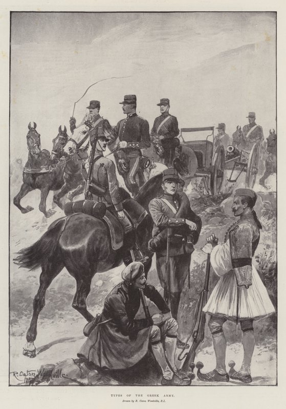 Tipos do exército grego de Richard Caton Woodville junior