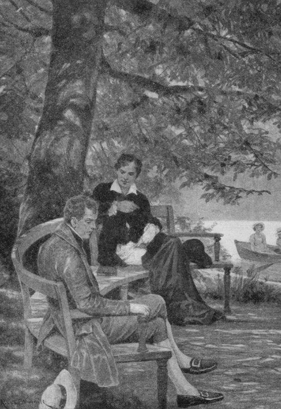 Isso foi fama, disse Lord Byron, quando ouviram uma das melodias de Tom Moore sendo cantada de um barco. de Richard Caton II Woodville