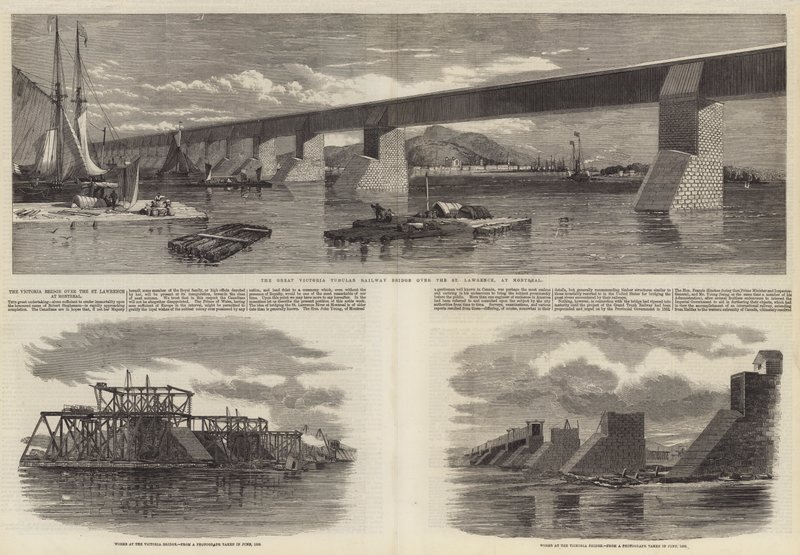 A, ponte victoria, sobre, a, st lawrence, em, montreal de Richard Principal Leitch