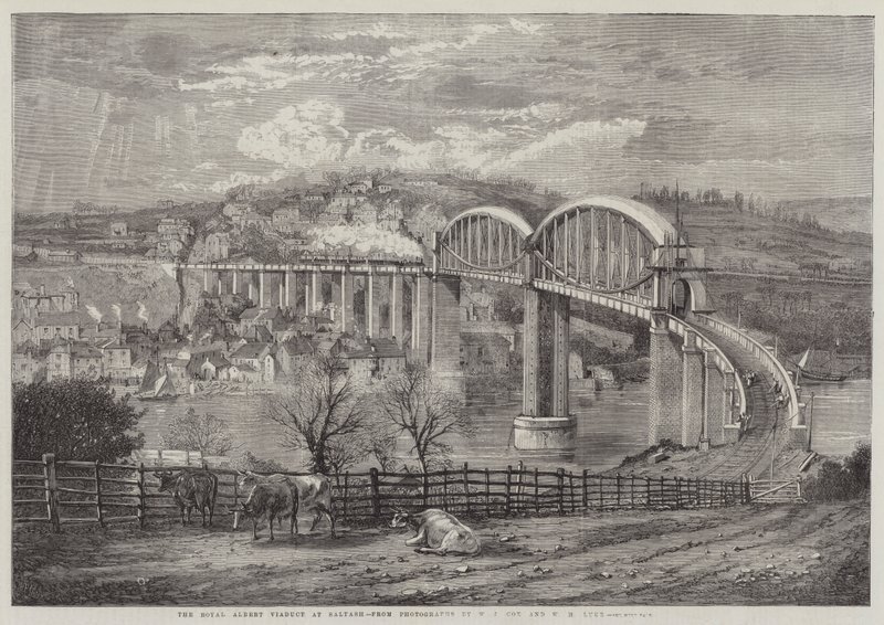 Via Royal Albert Viaduct em Saltash de Richard Principal Leitch