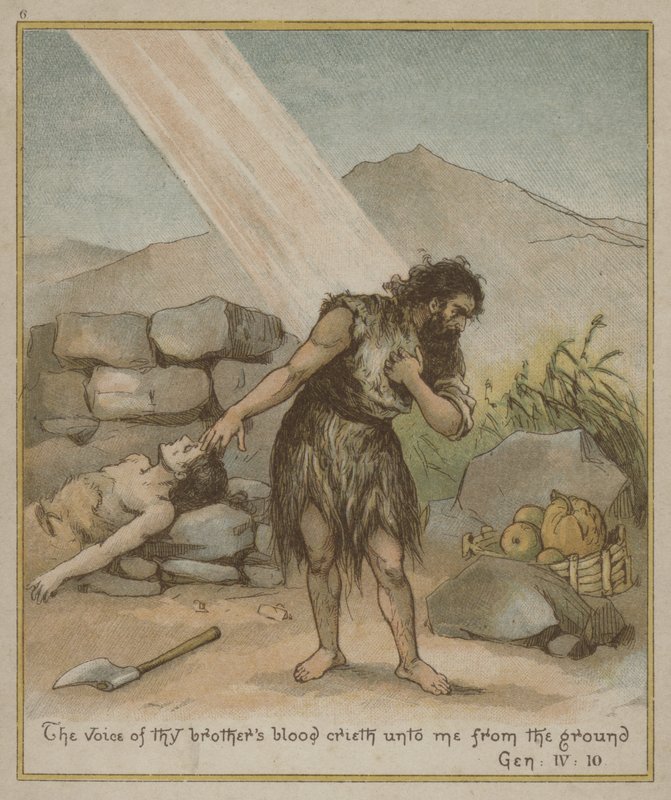 Caim, tendo acabado de matar Abel de Richard Andre