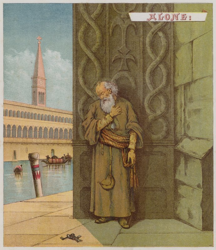 Ilustração para The Merchant Of Venice (chromolitho) de Richard Andre